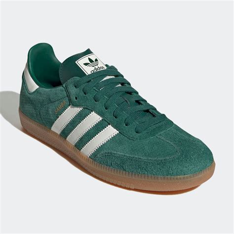 collegiate green Adidas sambas